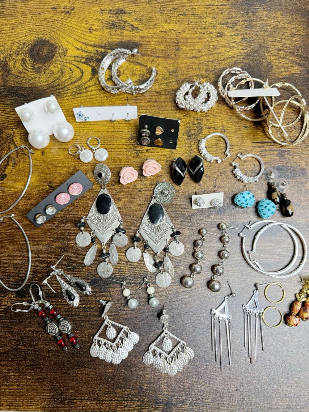 Earrings Lot Bundle All Wearable Vintage and Modern over 25 pairs